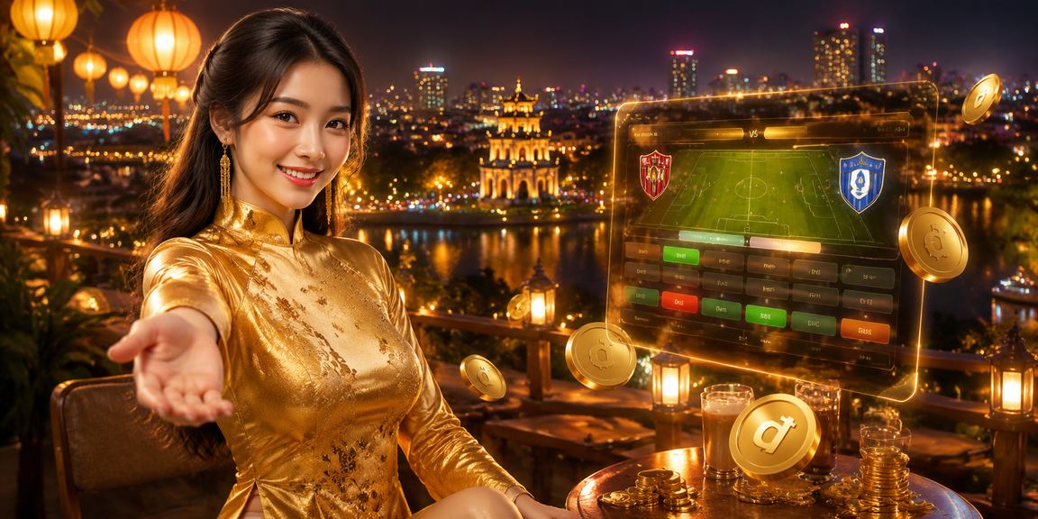 Người chơi tại Hà Nội với trang phục áo dài truyền thống theo dõi cược thể thao và casino trực tuyến