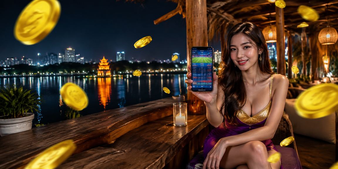 Người dùng tại Hà Nội chơi casino di động tại quán cà phê, giao dịch thanh toán an toàn qua điện thoại