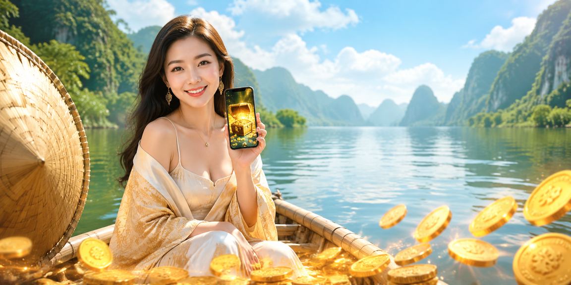 Người phụ nữ đội nón lá tại Ninh Bình đăng ký tài khoản và tìm hiểu ưu đãi trên điện thoại